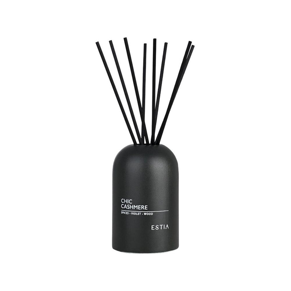 Αρωματικό Χώρου Με Στικς Μαύρο 150ml Chic Cashmere Estia