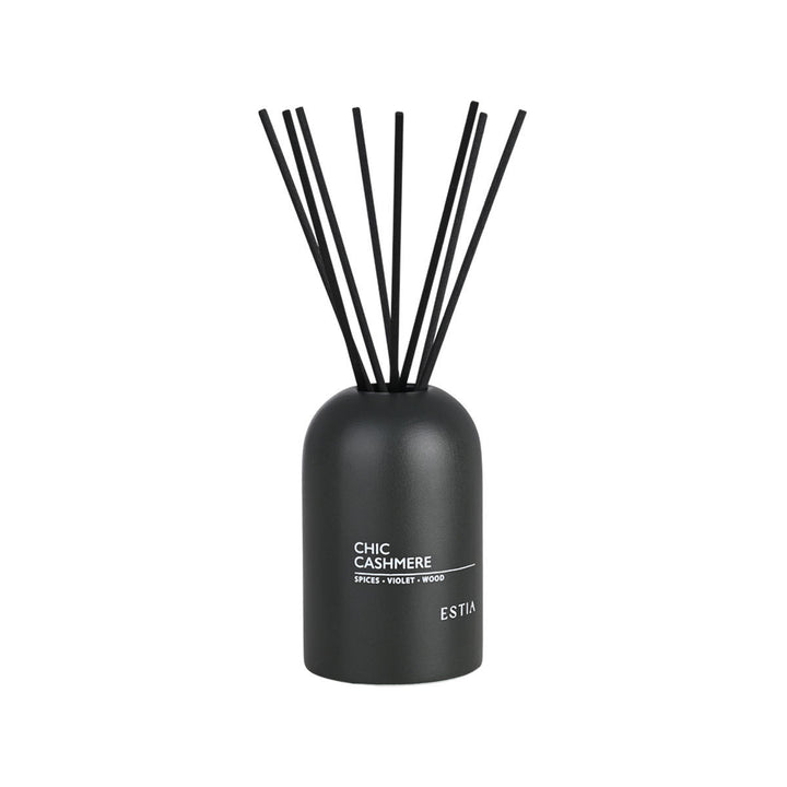 Αρωματικό Χώρου Με Στικς Μαύρο 150ml Chic Cashmere Estia