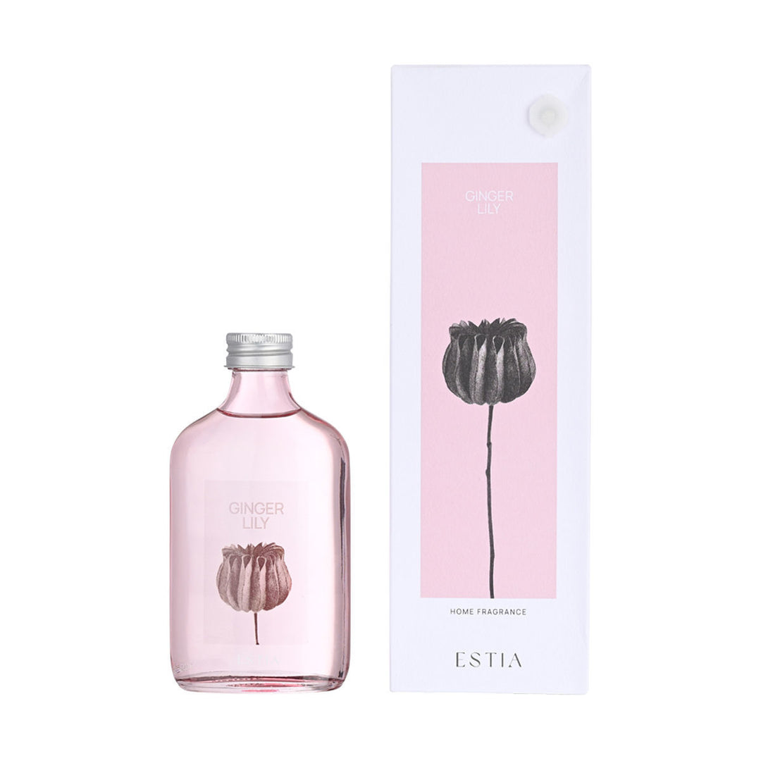 Αρωματικό Χώρου Με Στικς Ροζ 100ml Ginger Lily Estia