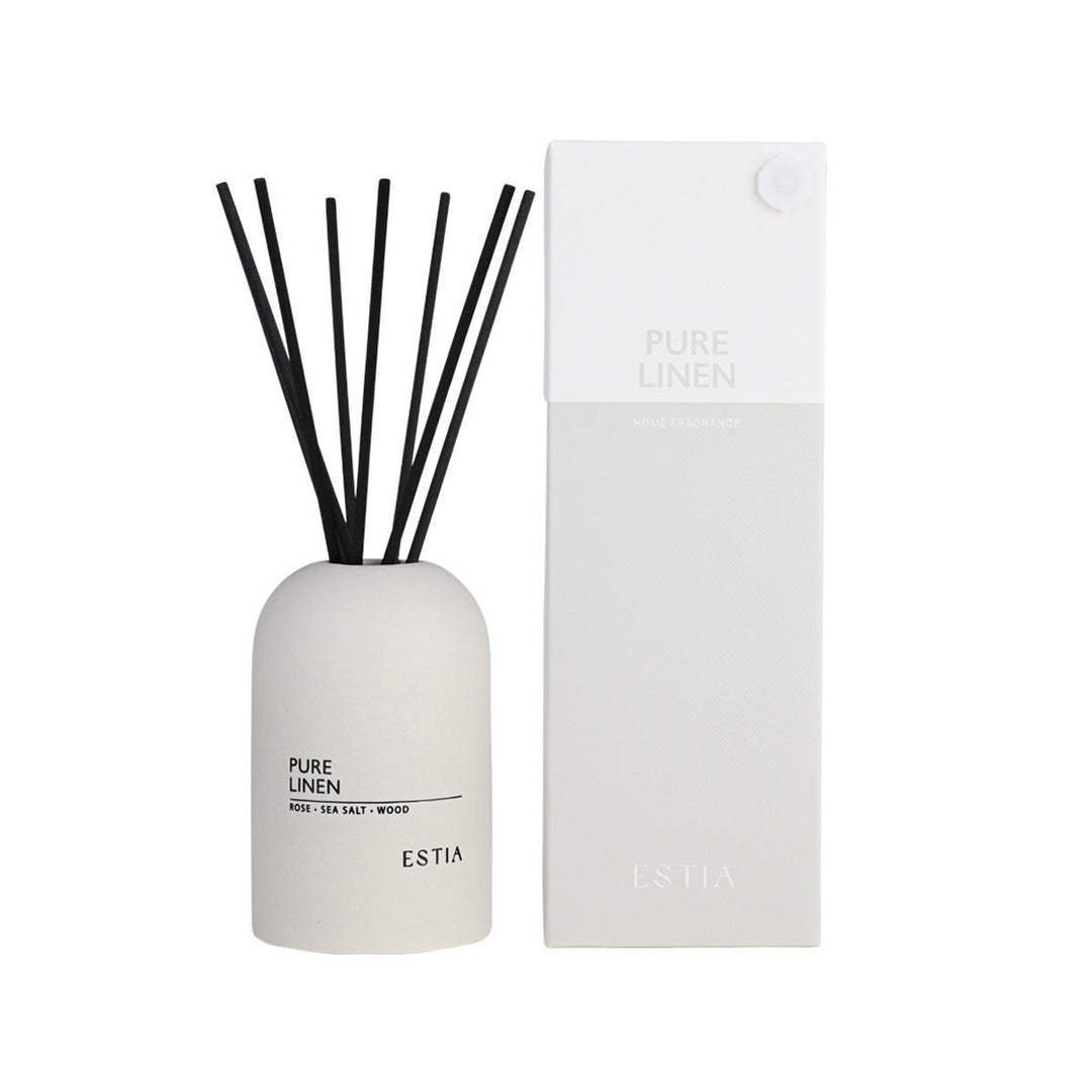 Αρωματικό Χώρου Με Στικς Λευκό 150ml Pure Linen Estia