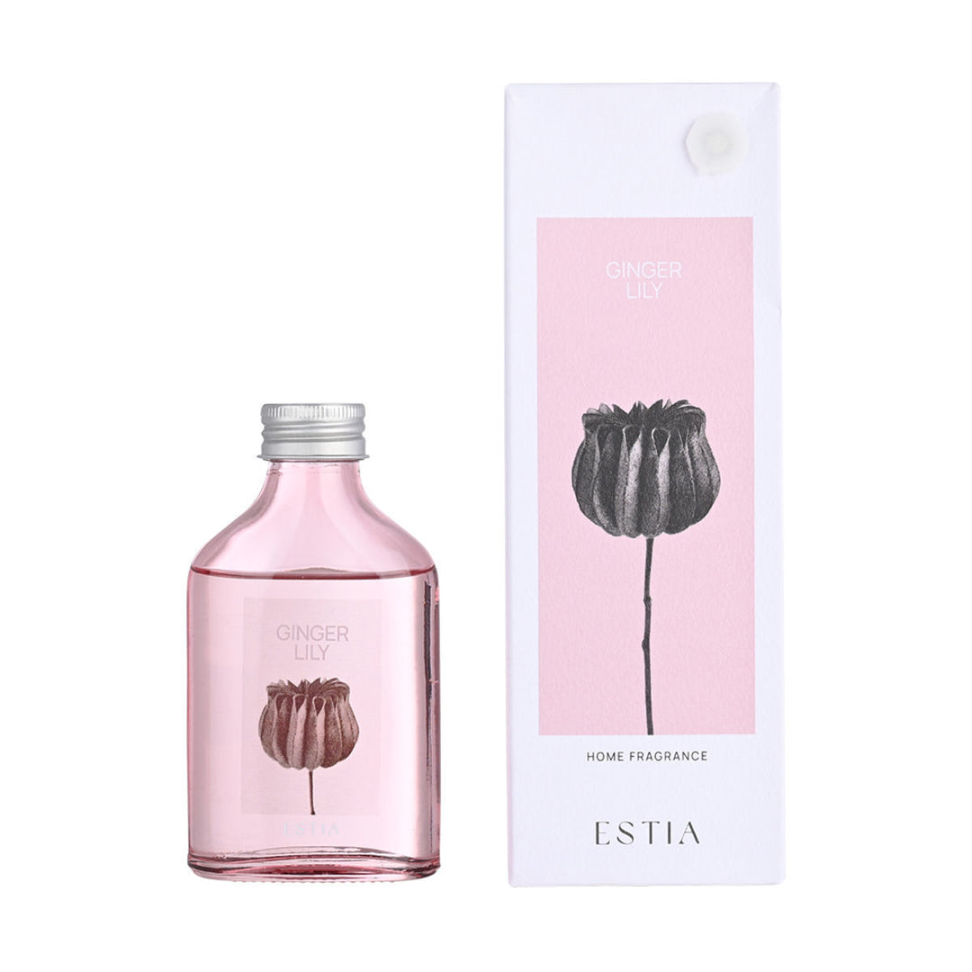 Αρωματικό Χώρου Με Στικς Ροζ 200ml Ginger Lily Estia
