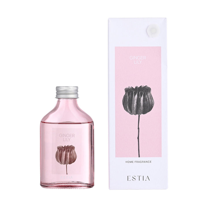 Αρωματικό Χώρου Με Στικς Ροζ 200ml Ginger Lily Estia