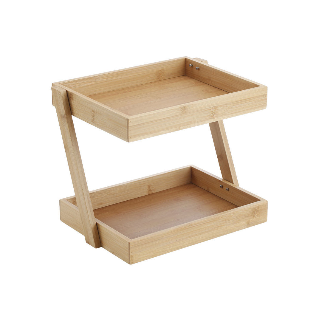 Ραφιέρα Κουζίνας 2 Επιπέδων Ξύλινη Bamboo Essentials Estia