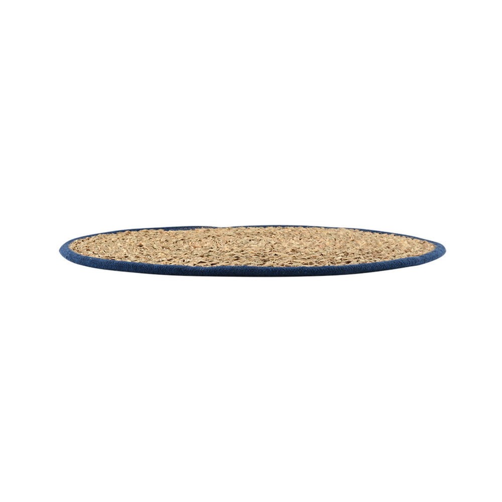 Ψάθινο Σουπλά Gaia Μπλε/Μπεζ D38cm Estia