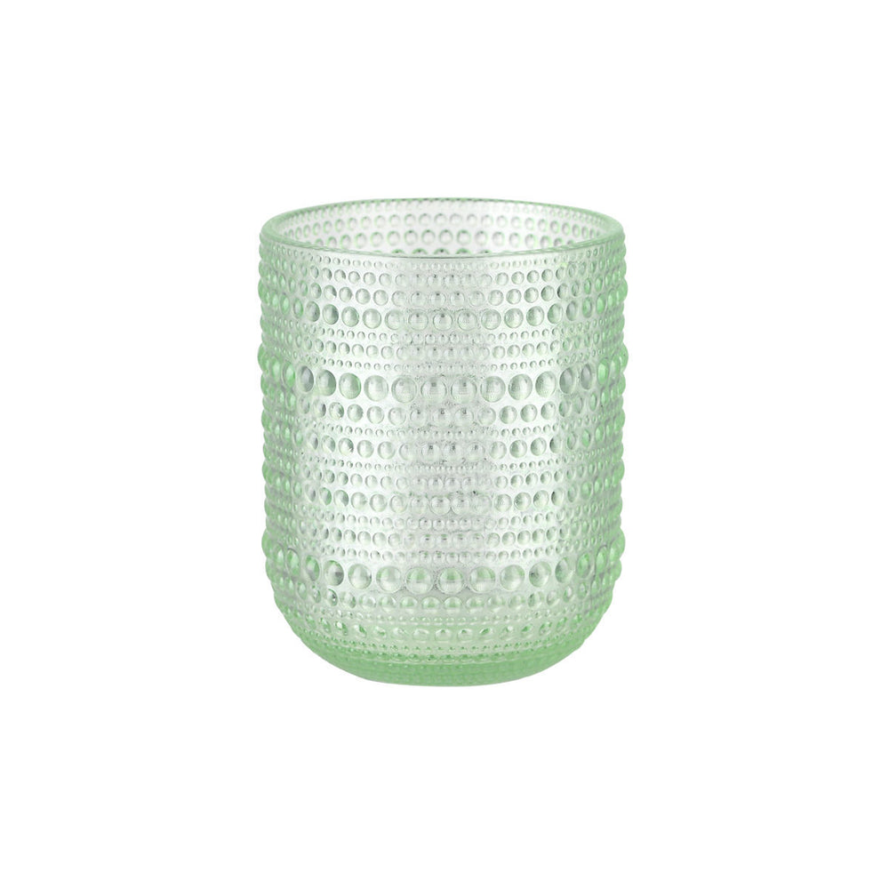 Γυάλινο Ποτήρι Νερού Χαμηλό Dots Πράσινο 273ml Estia
