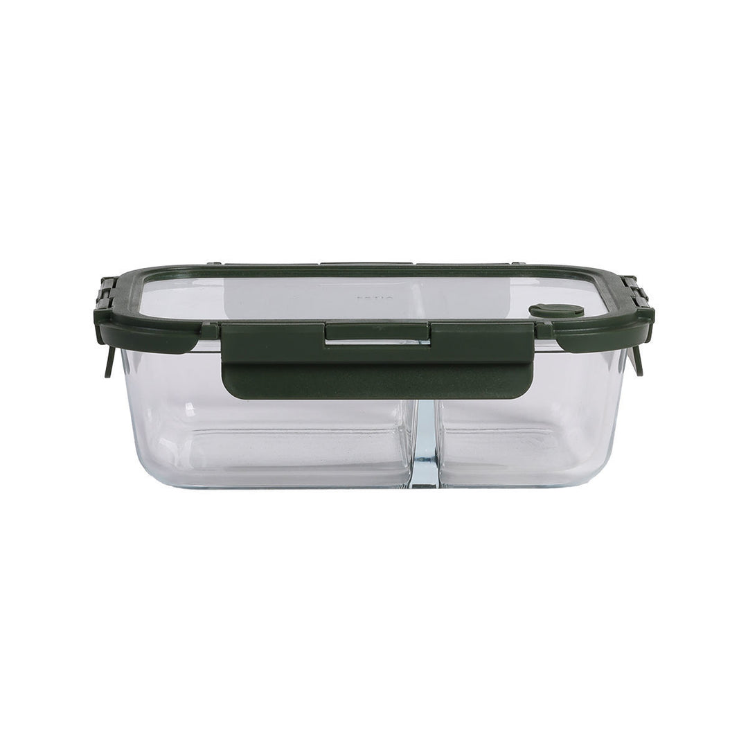 Φαγητοδοχείο Click&Seal 2 Θέσεων Olive Με Αεραγωγό 1460ml Estia