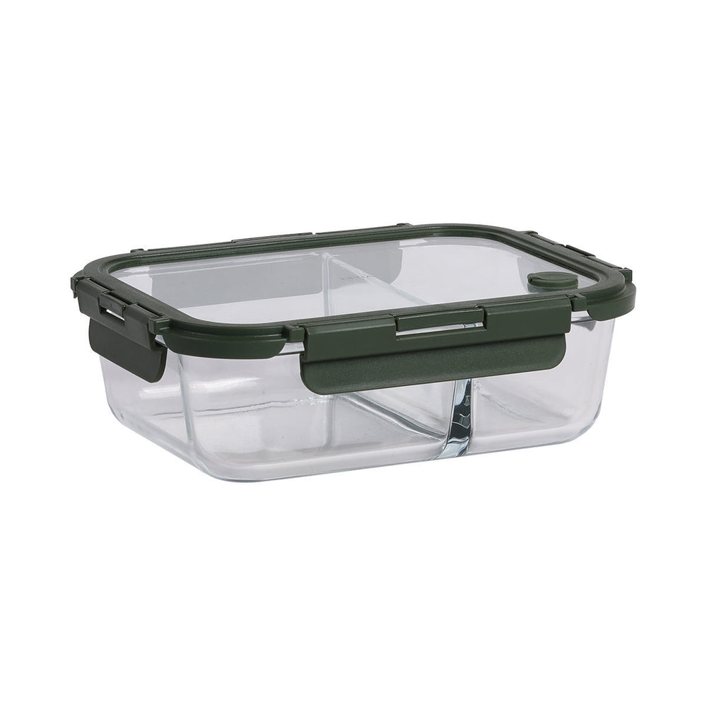 Φαγητοδοχείο Click&Seal 2 Θέσεων Olive Με Αεραγωγό 1460ml Estia