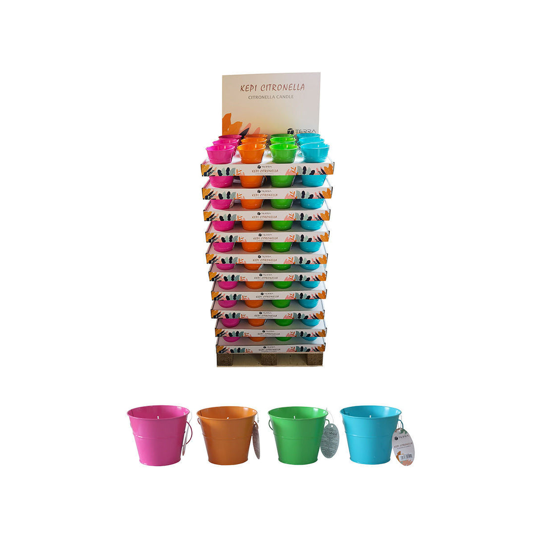 Κερί Σιτρονέλας Σε Μεταλλικό Δοχείο 180gr Assorted Estia