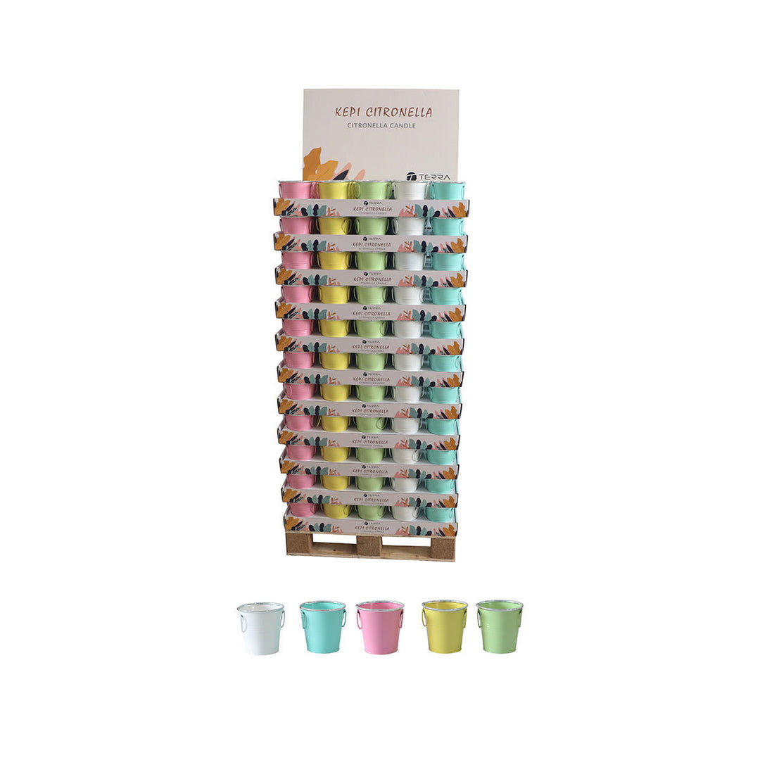 Κερί Σιτρονέλας Σε Μεταλλικό Δοχείο 160gr Assorted Estia