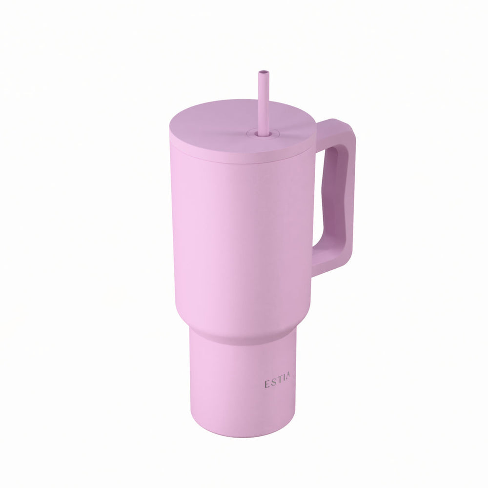 Estia Ποτήρι Θερμός Με Καλαμάκι & Χερούλι Save The Aegean Lavender Straw Tumbler