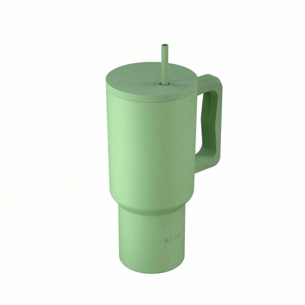 Estia Ποτήρι Θερμός Με Καλαμάκι & Χερούλι Save The Aegean Pine Straw Tumbler