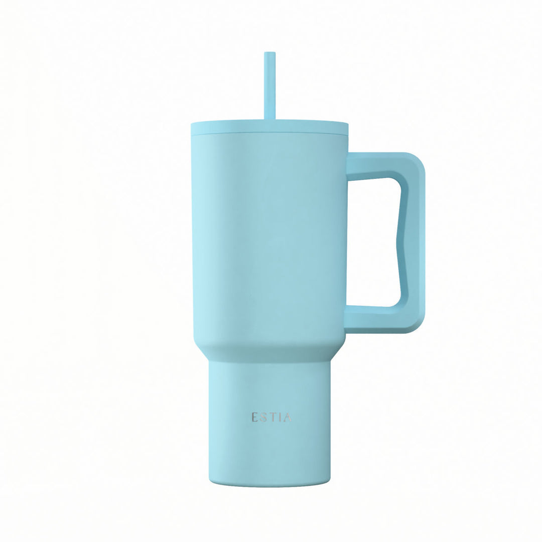 Estia Ποτήρι Θερμός Με Καλαμάκι & Χερούλι Save The Aegean Arctic Straw Tumbler