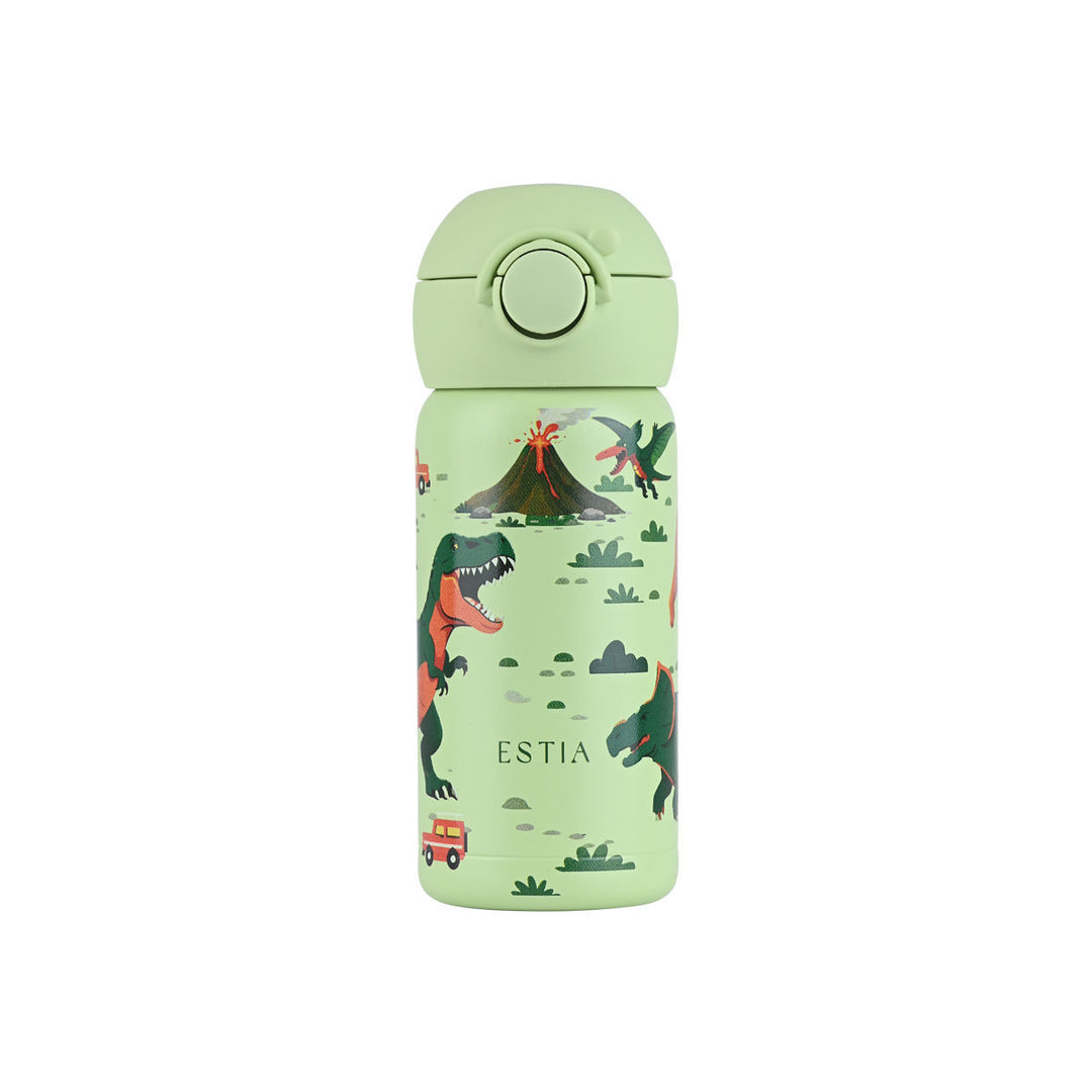 Estia Θερμός Παιδικό Με Καλαμάκι 350ml Λαχανί Dino Explorer