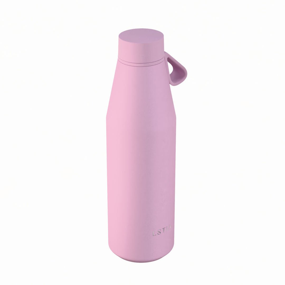 Μωβ θερμός Flow 500ml Estia σε πλάγια όψη με ματ επιφάνεια και μίνιμαλ σχεδιασμό.