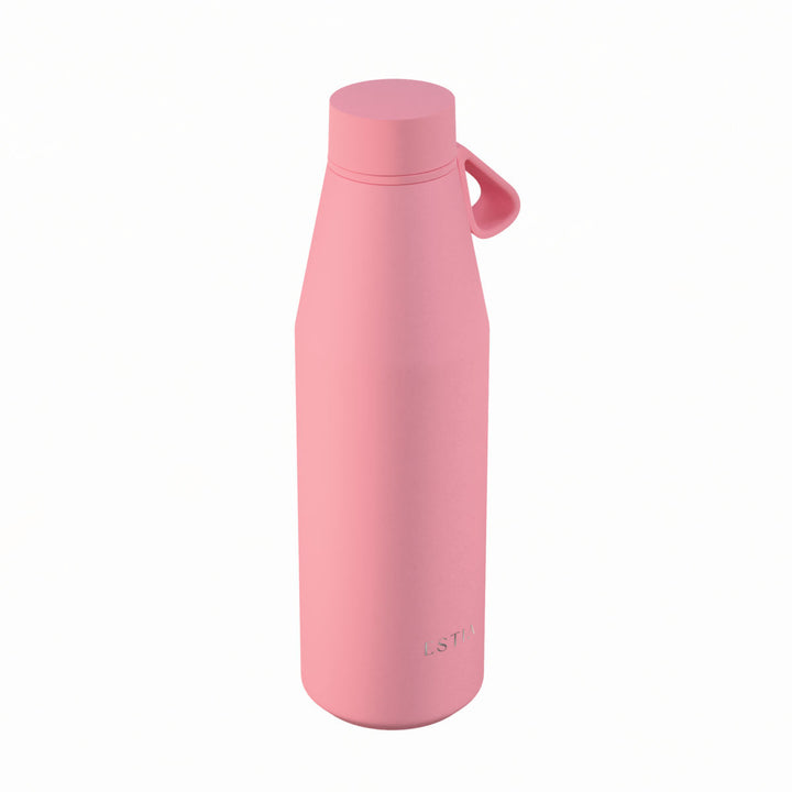 Ροζ θερμός Flow 500ml Estia σε πλάγια όψη με ματ επιφάνεια και μίνιμαλ σχεδιασμό.