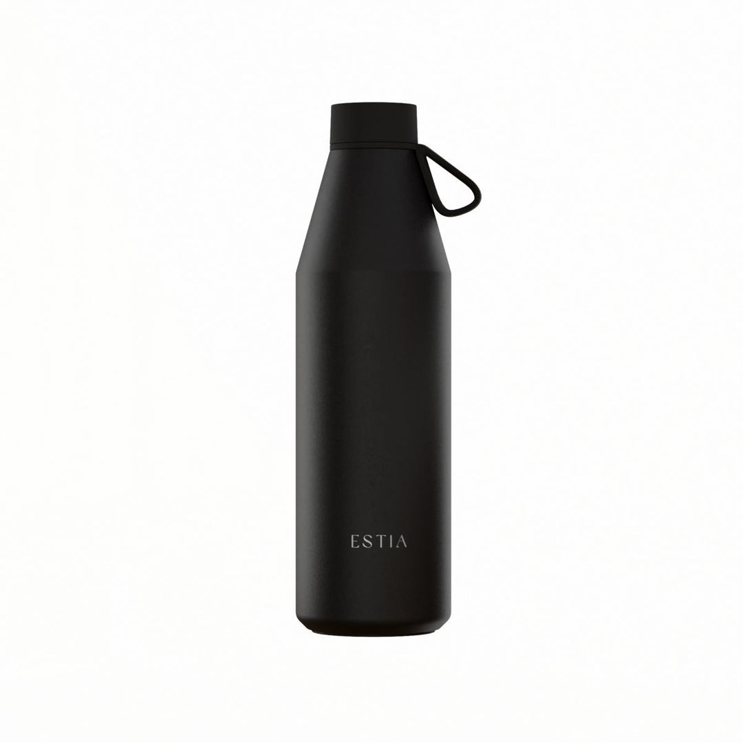 Estia Μπουκάλι Θερμός Flow 800ml Μαύρο Save the Aegean Void
