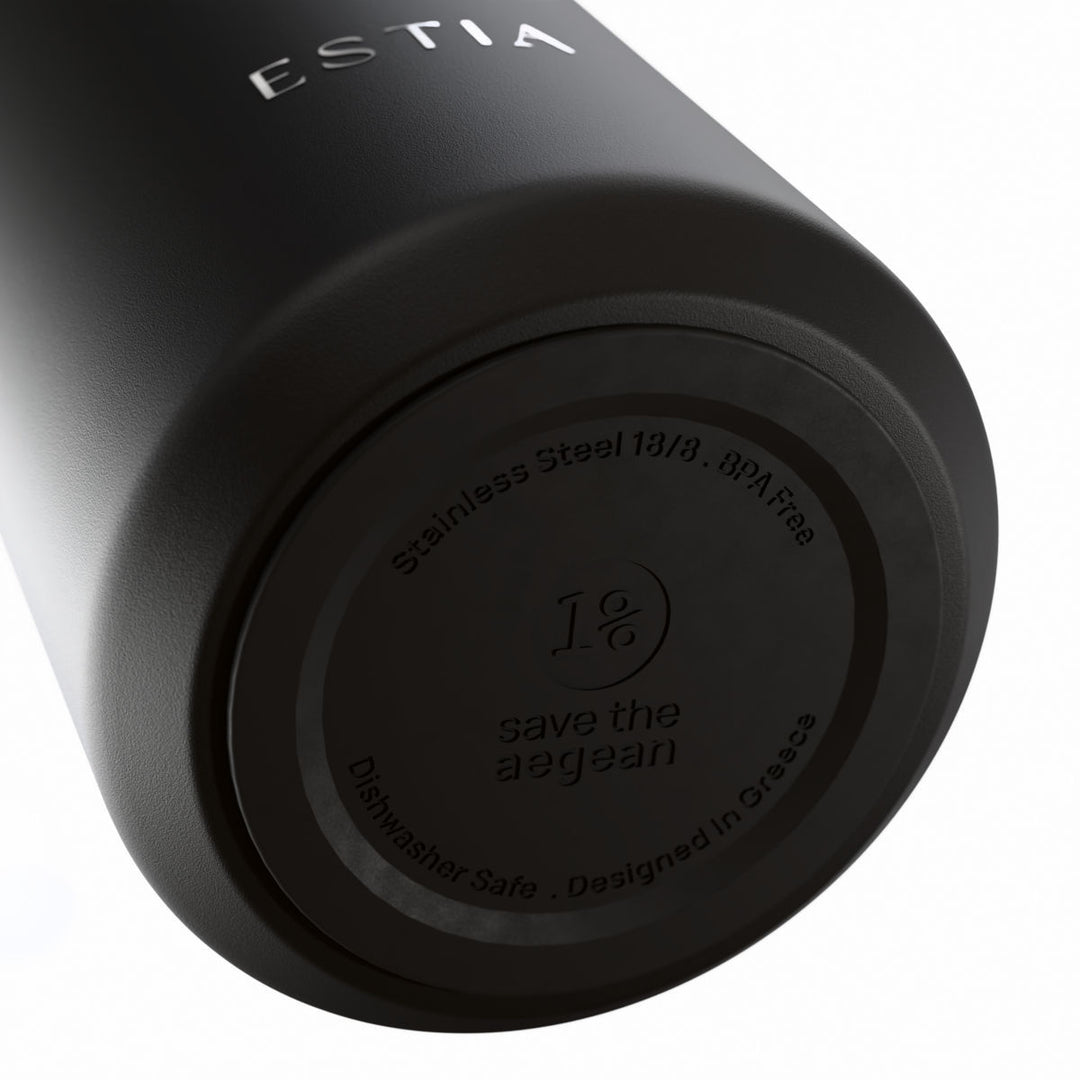 Αντιολισθητική βάση θερμός Flow Estia Save The Aegean 800ml Void από ανοξείδωτο ατσάλι 18/8 με σχεδίαση Save The Aegean.