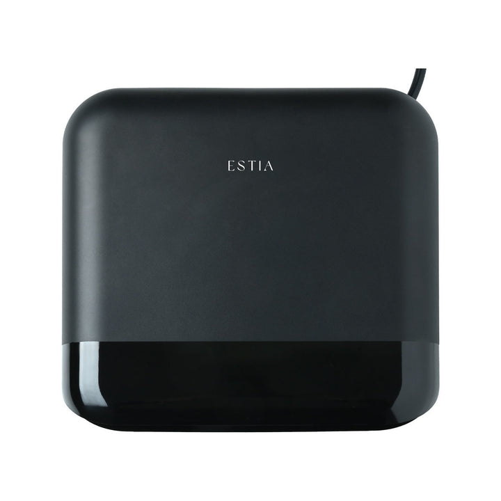 Επάνω όψη τοστιέρας Estia Black Inox 2 θέσεων 800W σε μαύρο χρώμα με κομψό ματ φινίρισμα.