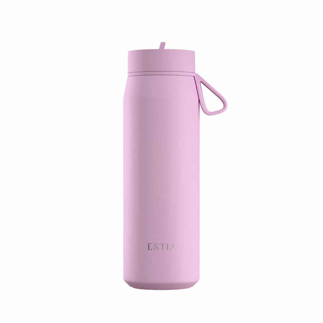 Estia Μπουκάλι Θερμός με Καλαμάκι Pulse 500ml Λιλά Save the Aegean Lavender