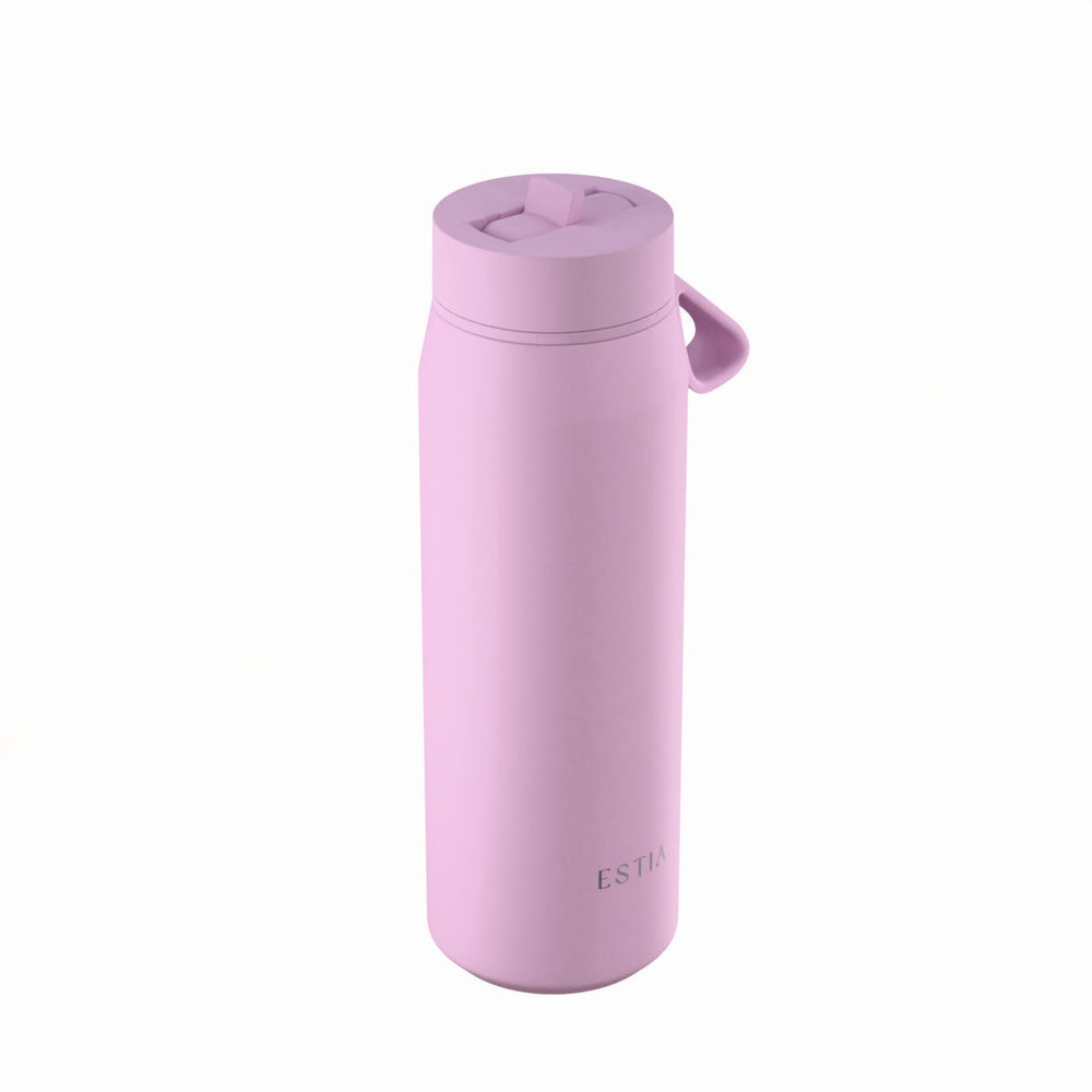 Estia Μπουκάλι Θερμός με Καλαμάκι Pulse 500ml Λιλά Save the Aegean Lavender