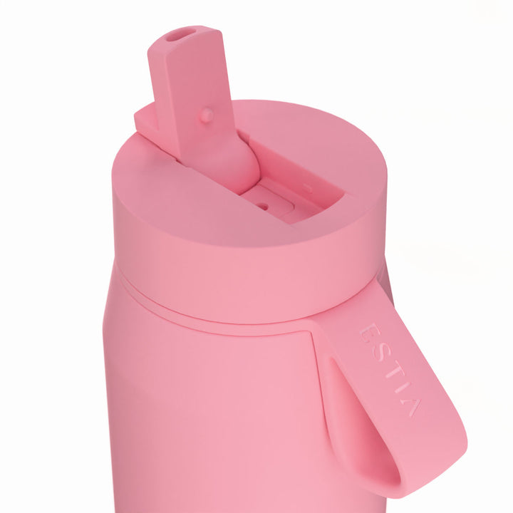 Estia Μπουκάλι Θερμός με Καλαμάκι Pulse 500ml Ροζ Save the Aegean Rose