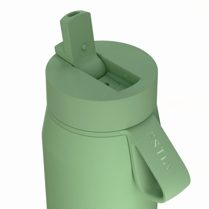 Estia Μπουκάλι Θερμός με Καλαμάκι Pulse 500ml Πράσινο Save the Aegean Pine