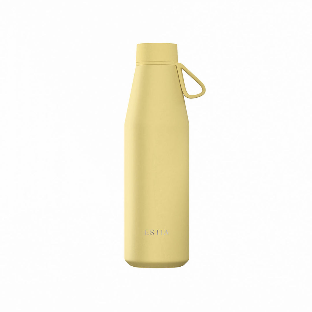 Estia Μπουκάλι Θερμός Flow 500ml Παστέλ Κίτρινο Save the Aegean Sunbeam