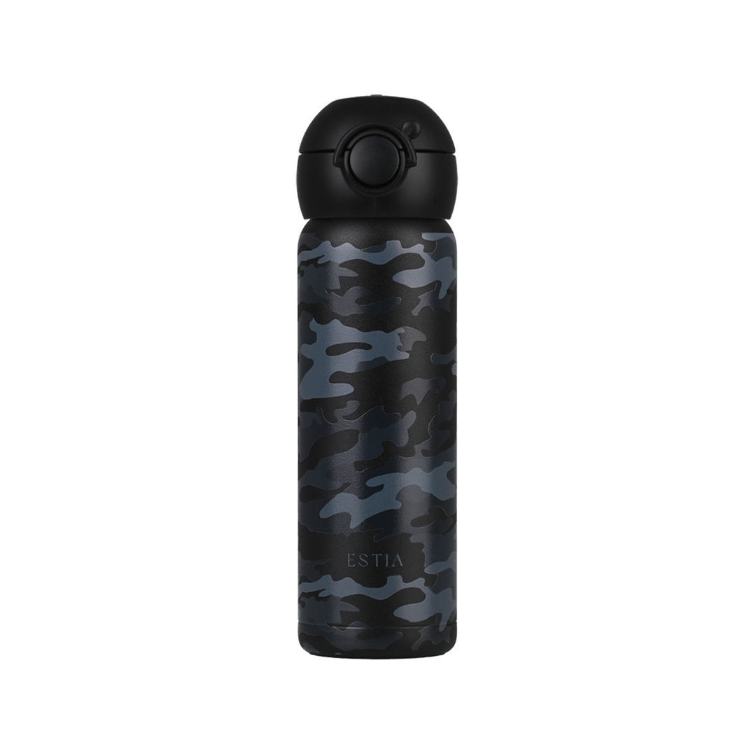 Estia Θερμός Παιδικό Μαύρο-Γκρι Save the Aegean 470ml Dark Camo