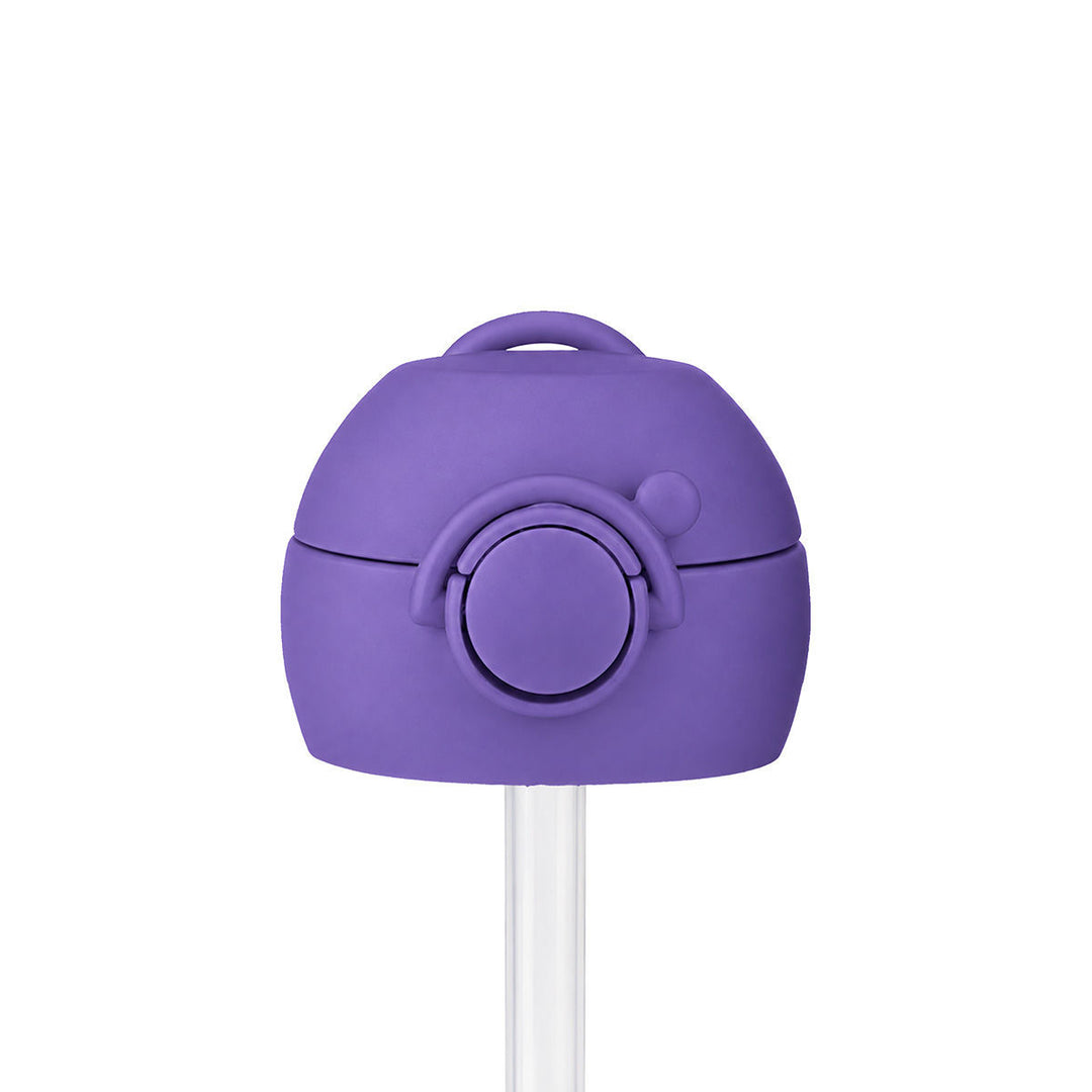 Ανταλλακτικό καπάκι με καλαμάκι Handy Bottle Estia Game Over, κλειστή όψη με λαβή μεταφοράς και κλιπ ασφαλείας.