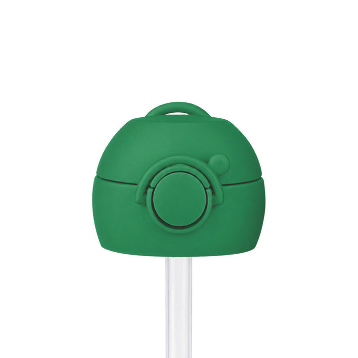 Ανταλλακτικό καπάκι με καλαμάκι Handy Bottle Estia Panathinaikos BC, κλειστή όψη με λαβή μεταφοράς και κλιπ ασφαλείας.