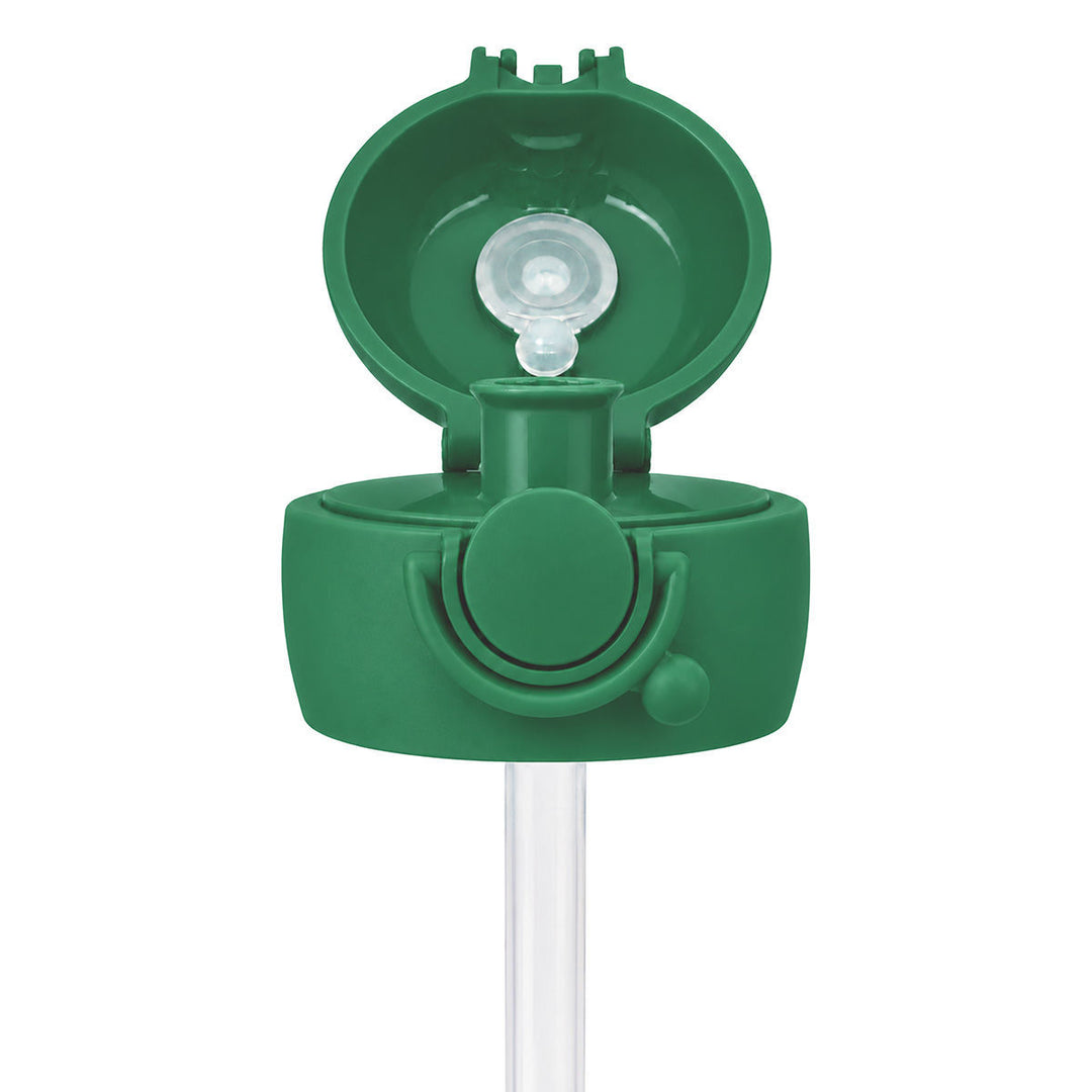 Ανταλλακτικό καπάκι με καλαμάκι Handy Bottle Estia Panathinaikos BC, ανοιχτή όψη με εμφανές μεγάλο στόμιο και σύστημα κλεισίματος.