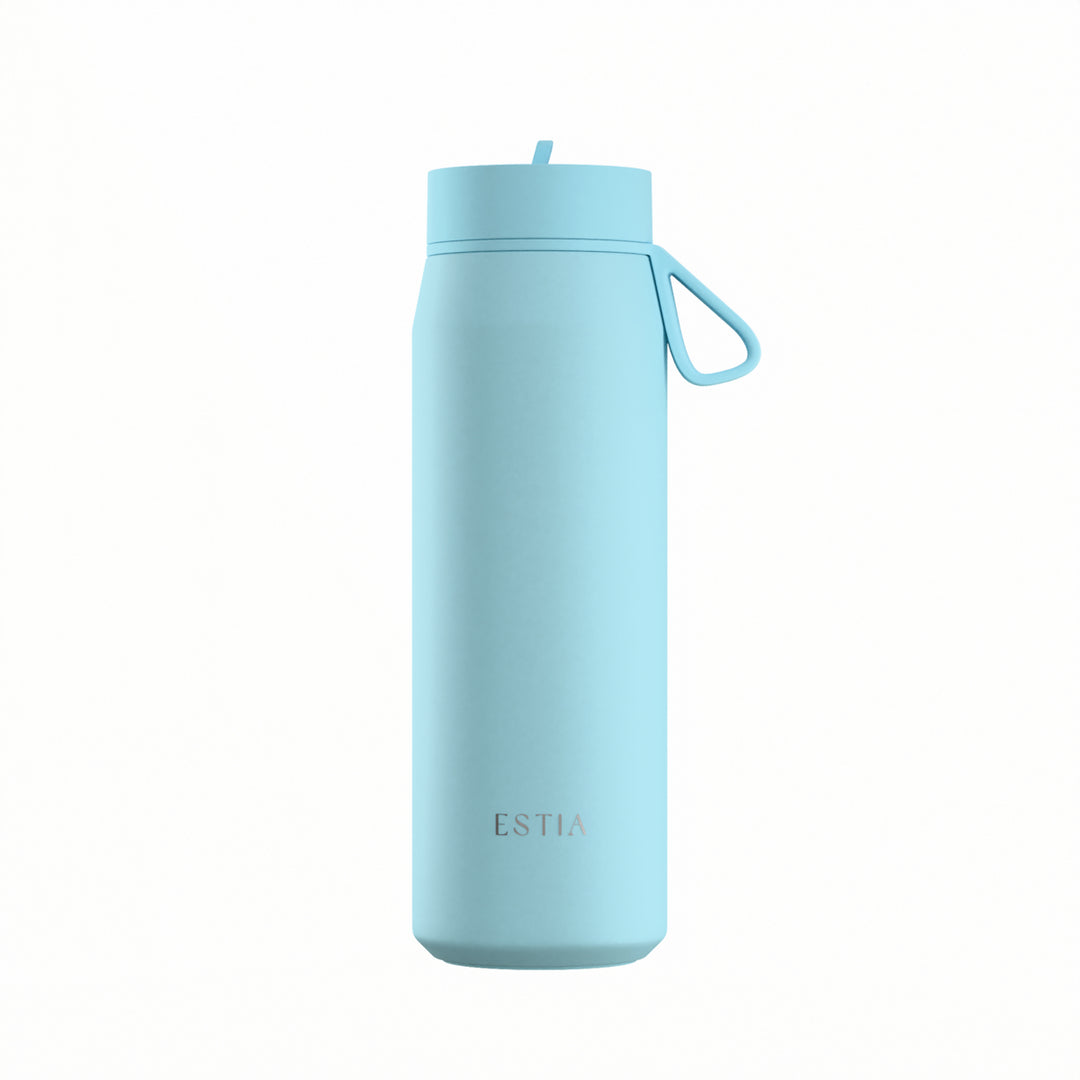 Estia Μπουκάλι Θερμός με Καλαμάκι Pulse 500ml Γαλάζιο Save the Aegean Arctic