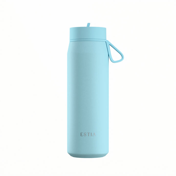 Estia Μπουκάλι Θερμός με Καλαμάκι Pulse 500ml Γαλάζιο Save the Aegean Arctic