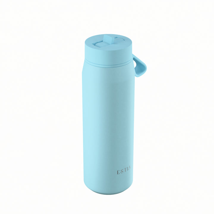 Estia Μπουκάλι Θερμός με Καλαμάκι Pulse 500ml Γαλάζιο Save the Aegean Arctic