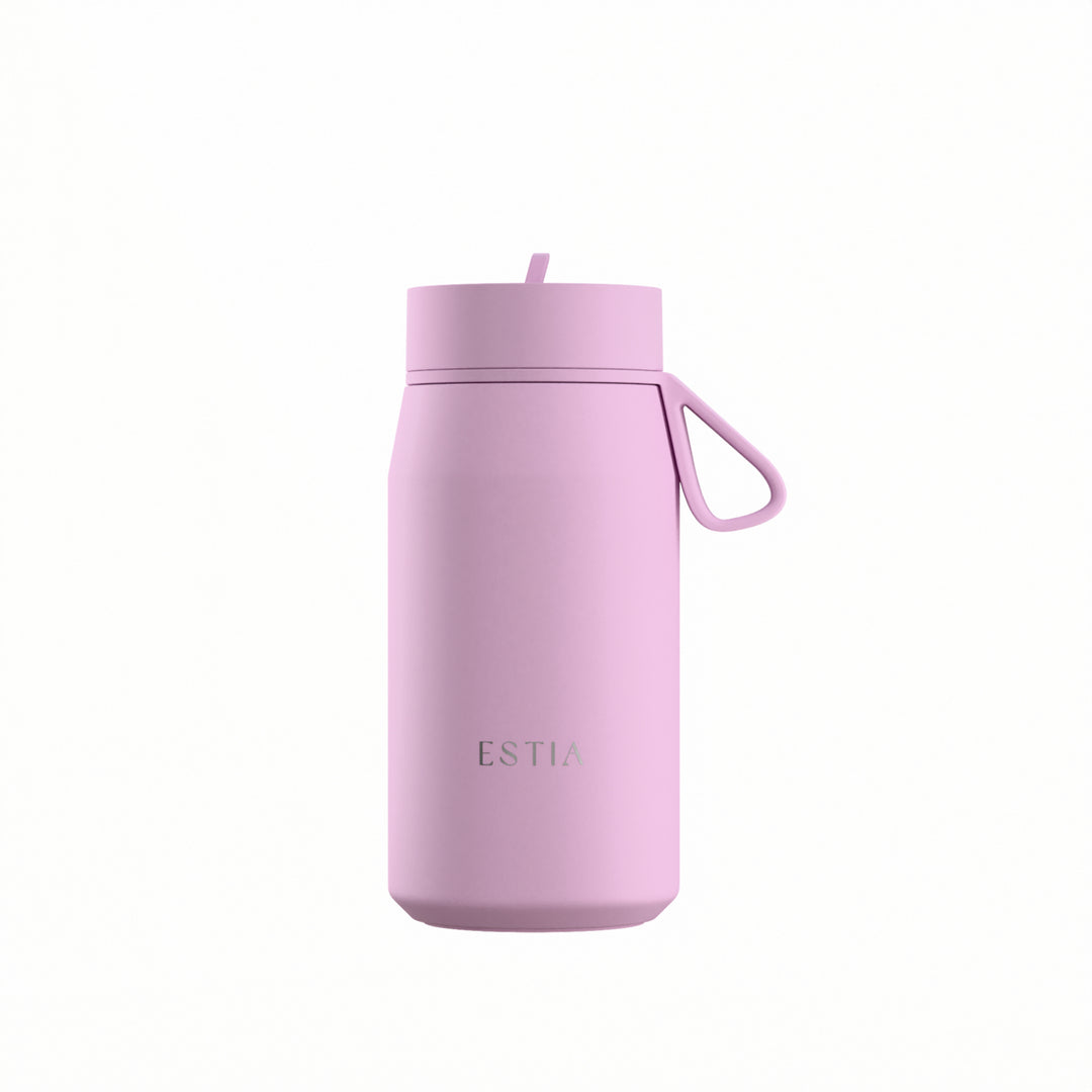 Estia Μπουκάλι Θερμός με Καλαμάκι Pulse 360ml Λιλά Save the Aegean Lavender