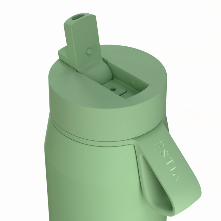 Estia Μπουκάλι Θερμός με Καλαμάκι Pulse 360ml Μέντα-Φυστικί Save the Aegean Pine