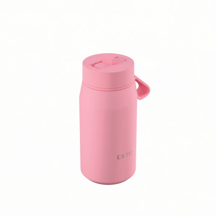Estia Μπουκάλι Θερμός με Καλαμάκι Pulse 360ml Ροζ Save the Aegean Rose