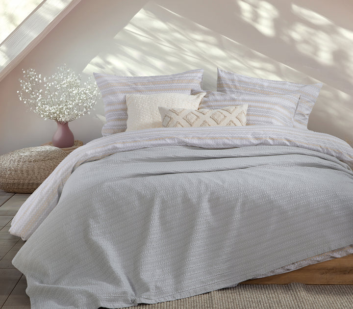 Κουβέρτα Πικέ Γκρι Cool Μονή Nef-Nef Homeware