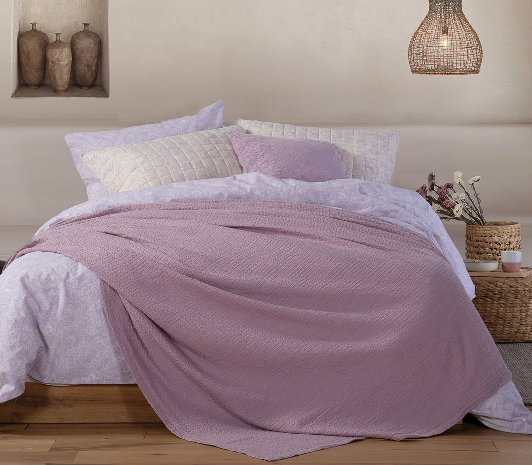 Κουβέρτα Πικέ Μωβ Cool Υπέρδιπλη 220X240  Nef-Nef Homeware