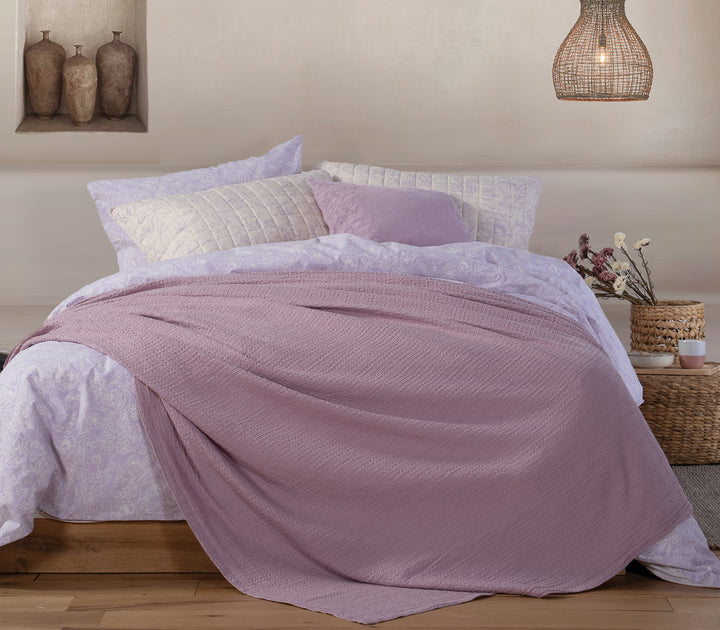Κουβέρτα Πικέ Μωβ Cool Υπέρδιπλη 220X240  Nef-Nef Homeware