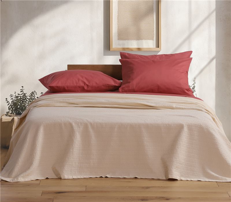 Κουβέρτα Πικέ Εκρού Cool Μονή Nef-Nef Homeware