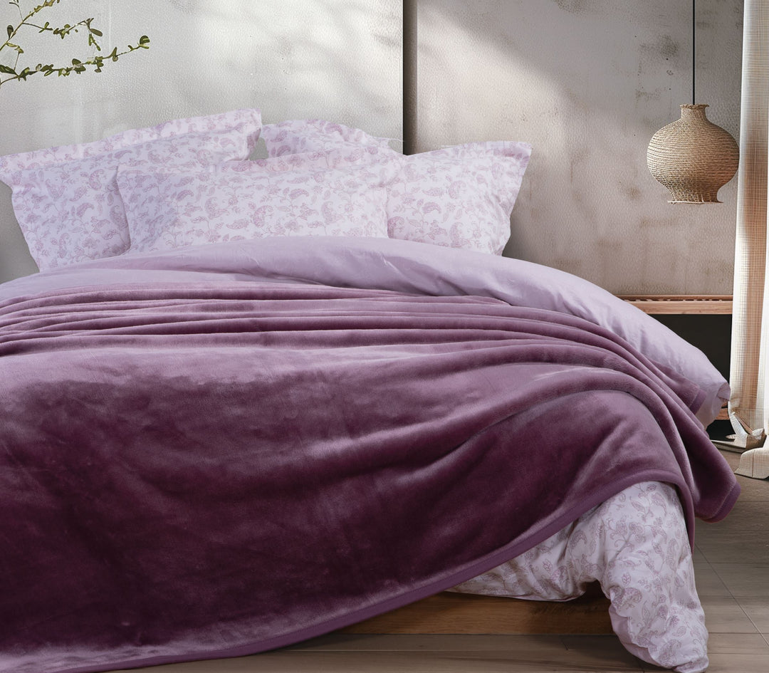Κουβέρτα Βελούδινη Μωβ Loft Υπέρδιπλη 220Χ240  Nef-Nef Homeware