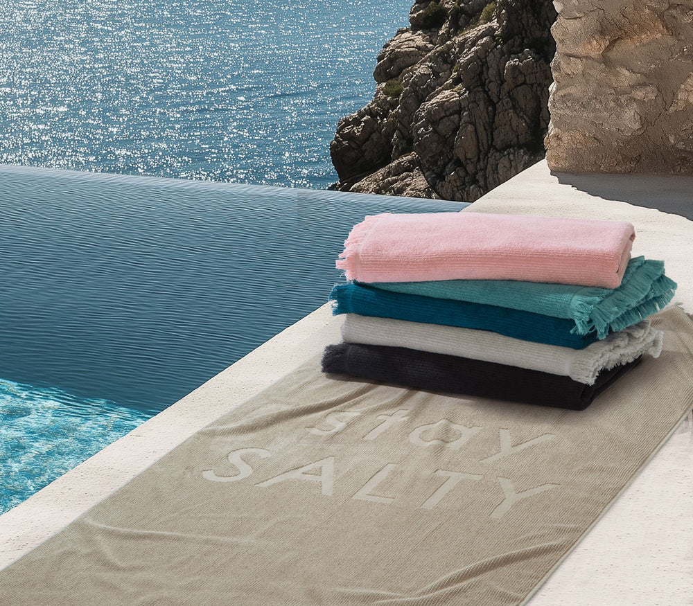 Πετσέτα Θαλάσσης Σκούρο Μπλε Stay Salty 90X170 Nef-Nef Homeware