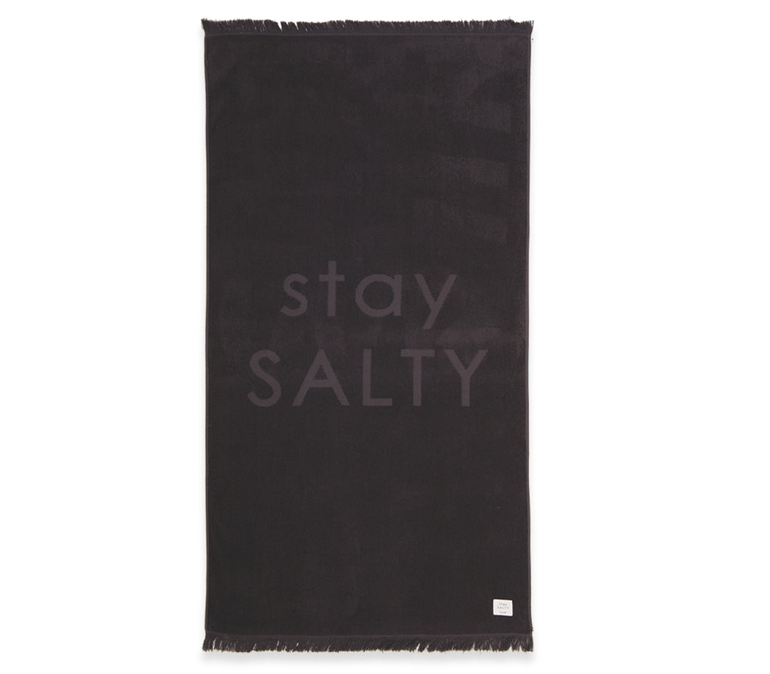 Πετσέτα Θαλάσσης Μαύρη Stay Salty 90X170 Nef-Nef Homeware