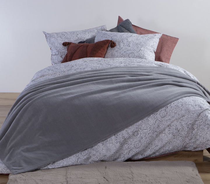 Κουβέρτα Fleece Γκρι Cosy Μονή 160X220 Nef-Nef Homeware