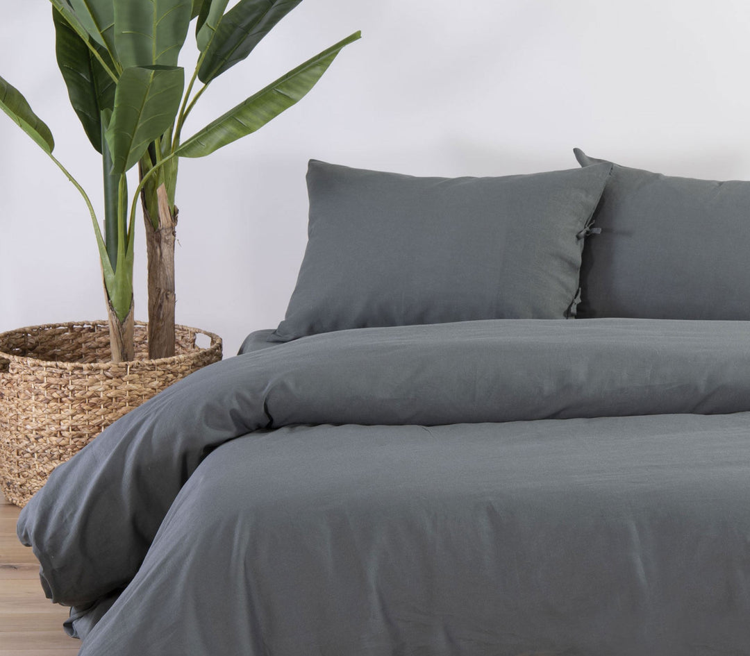 Σεντόνι Πράσινο Μονό Cotton-Linen Nef-Nef Homeware