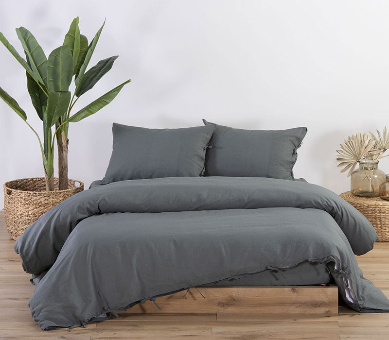Μεμονωμένη Παπλωματοθήκη King Size Πράσινη Cotton-Linen Nef-Nef Homeware
