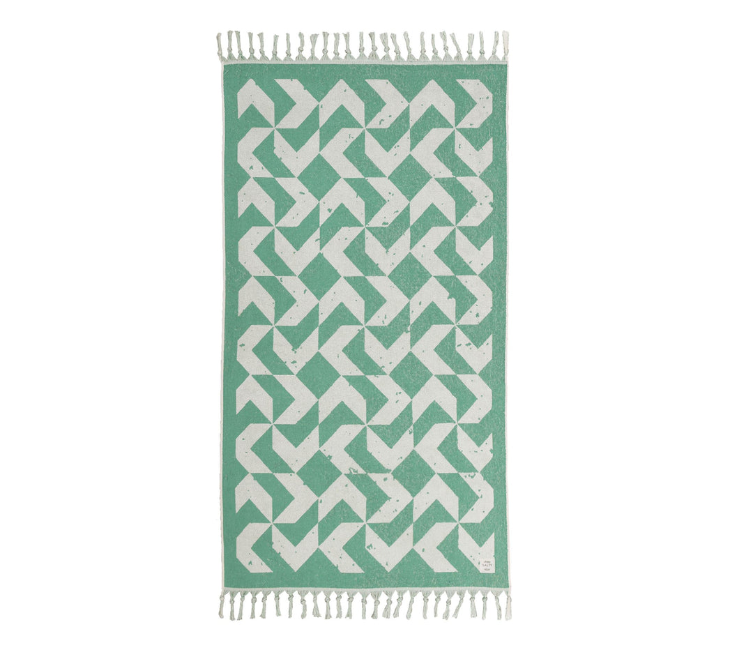 Πετσέτα Θαλάσσης Πράσινη Groovy 90X170 Nef-Nef Homeware
