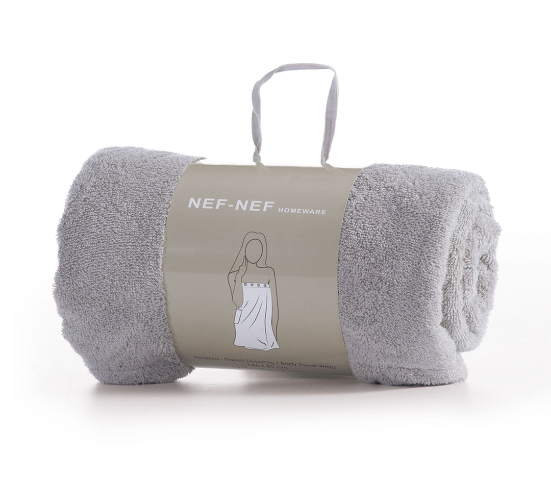 Πετσέτα Παρεό Γκρι Sandy 146Χ80 Nef-Nef Homeware
