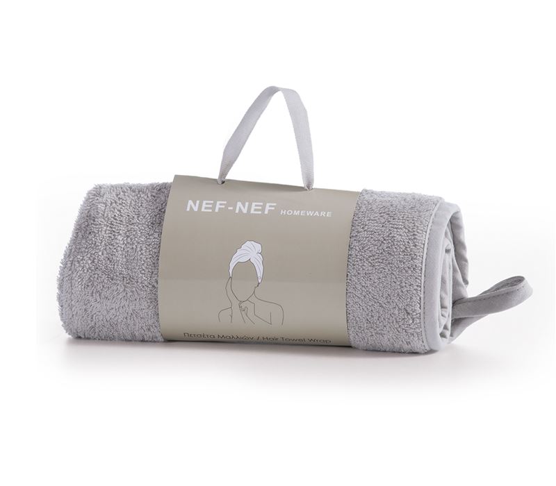 Πετσέτα Μαλλιών Γκρι Sandy 61Χ24 Nef-Nef Homeware